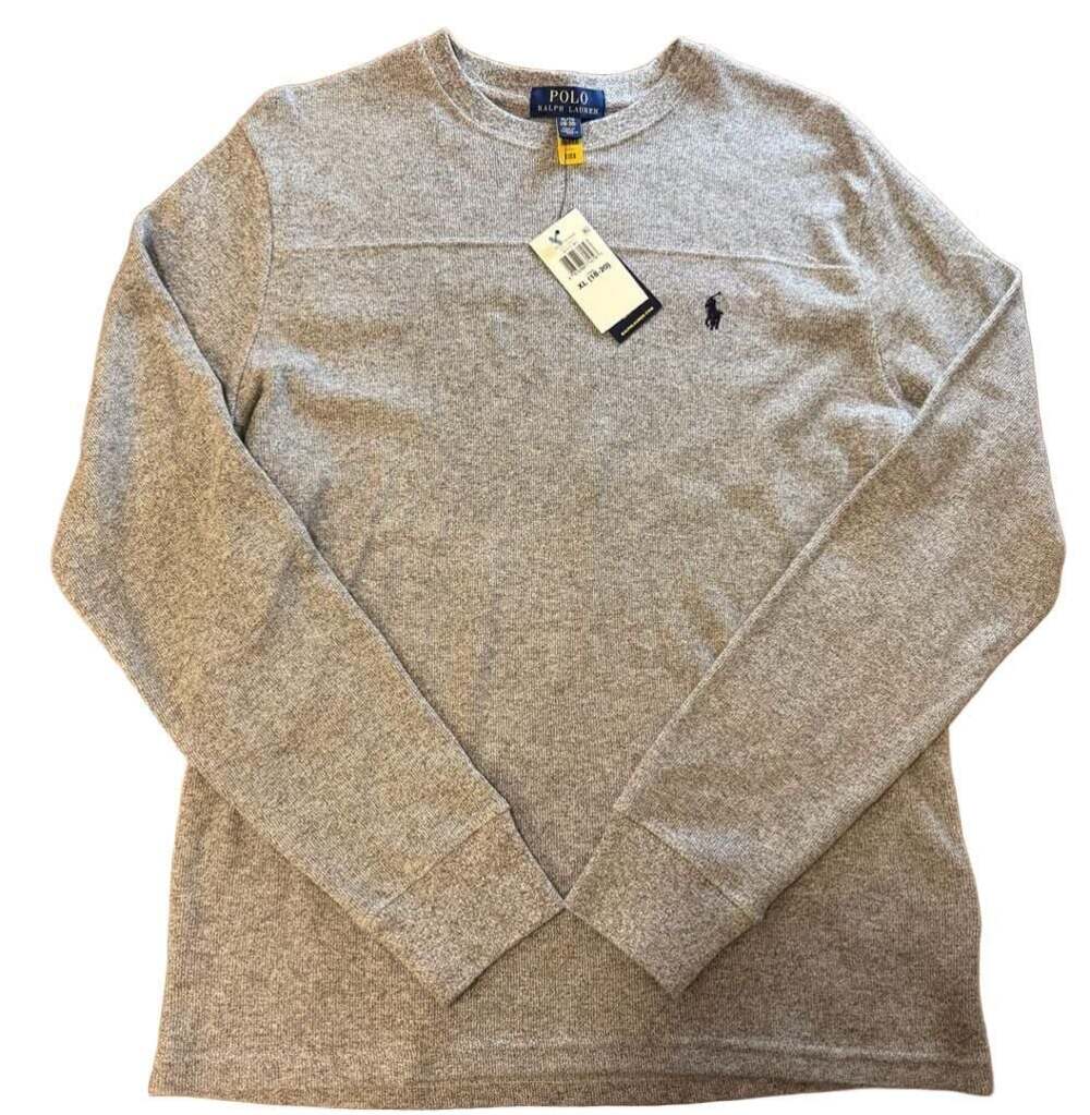 Polo Ralph Lauren Men's Long Sleeve Crewneck Shirt Grey Size XL